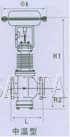气动薄膜直通单座、双座调节阀结构图2